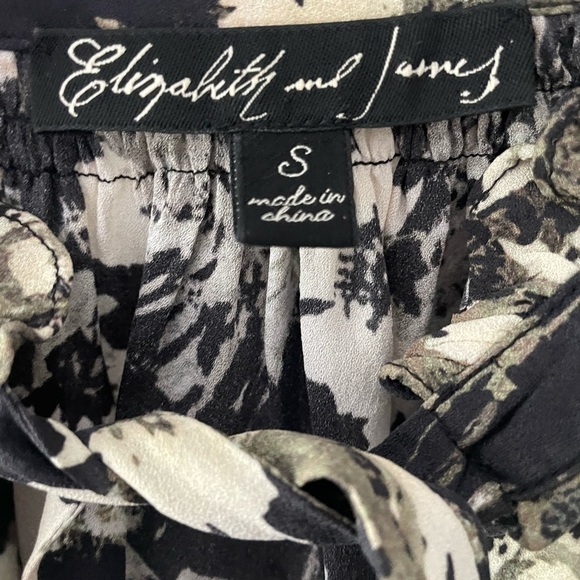 Elizabeth and James Silk Tie Front Blouse - Picture 4 of 12